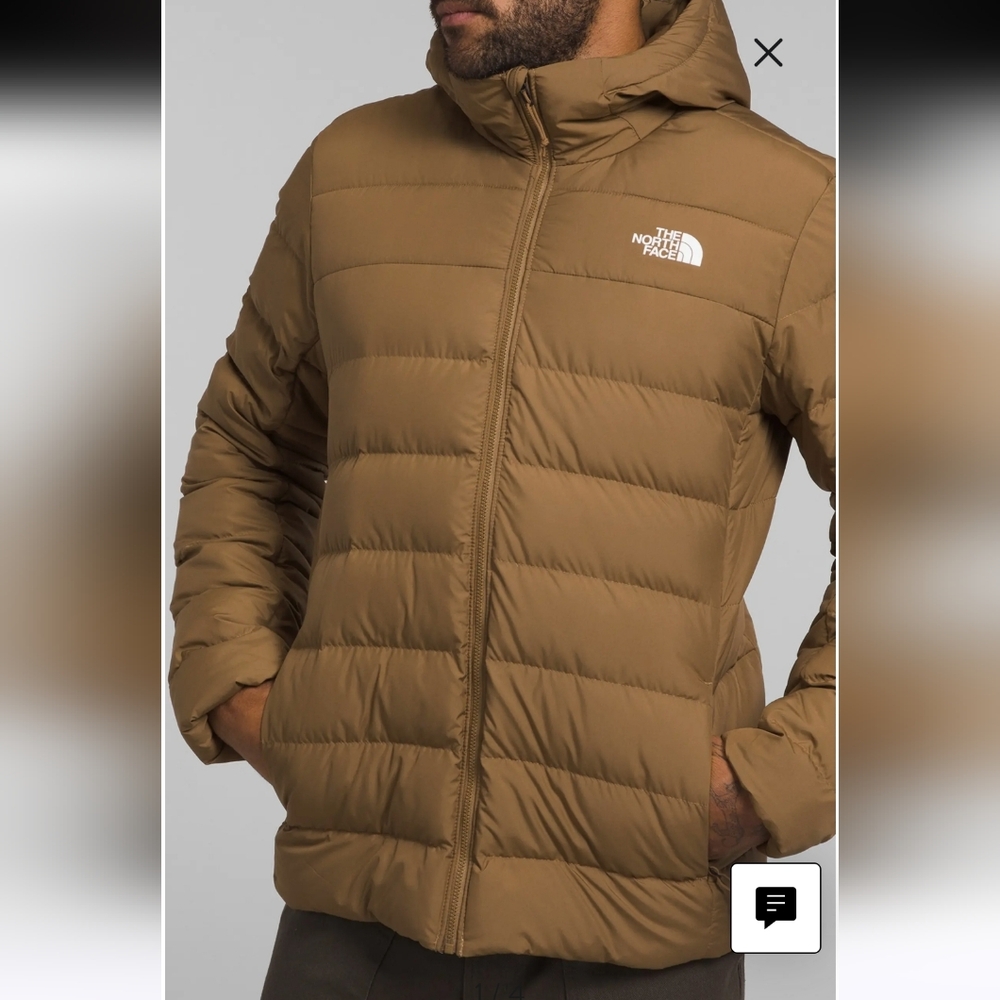 The North Face Men's Tan Puffer Jacket Size M - Picture 2 of 8